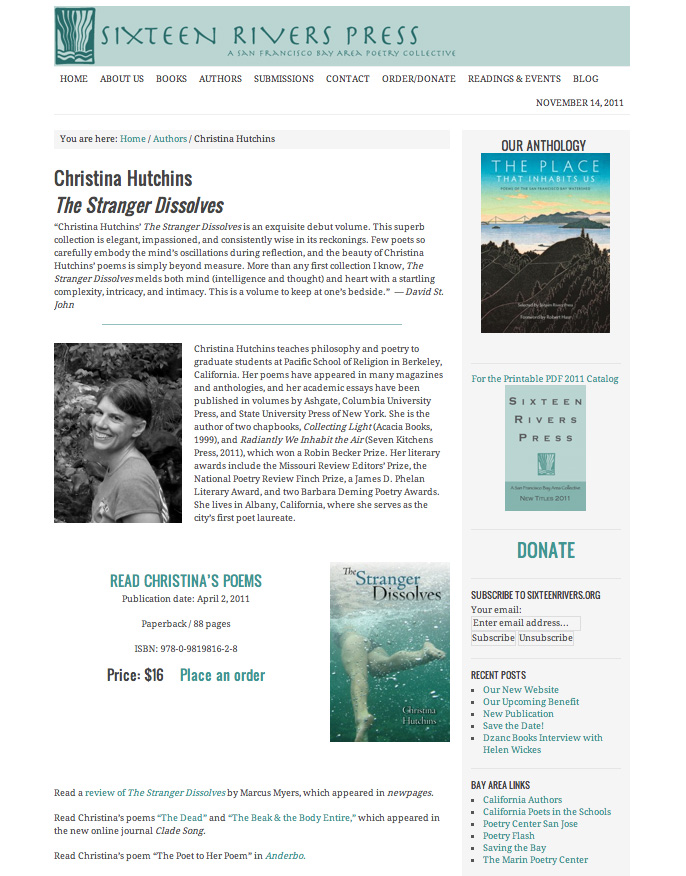 Sixteen Rivers Press Author Page